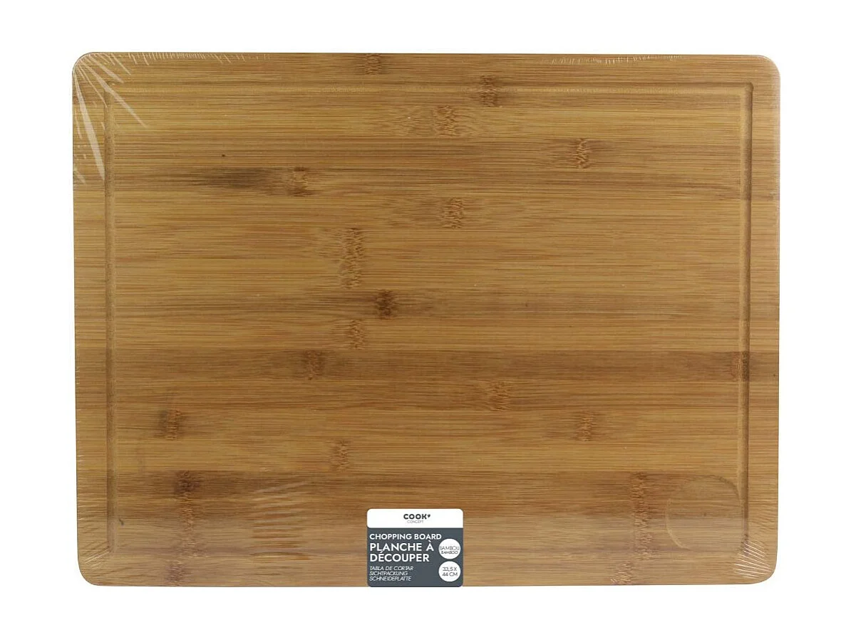 Planche A Decouper Avec Rebord Bambou 33.5x44cm Marron