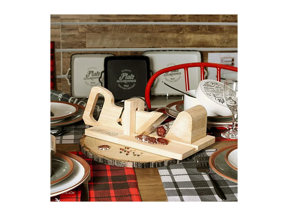 Affettatrice per salsicce in legno