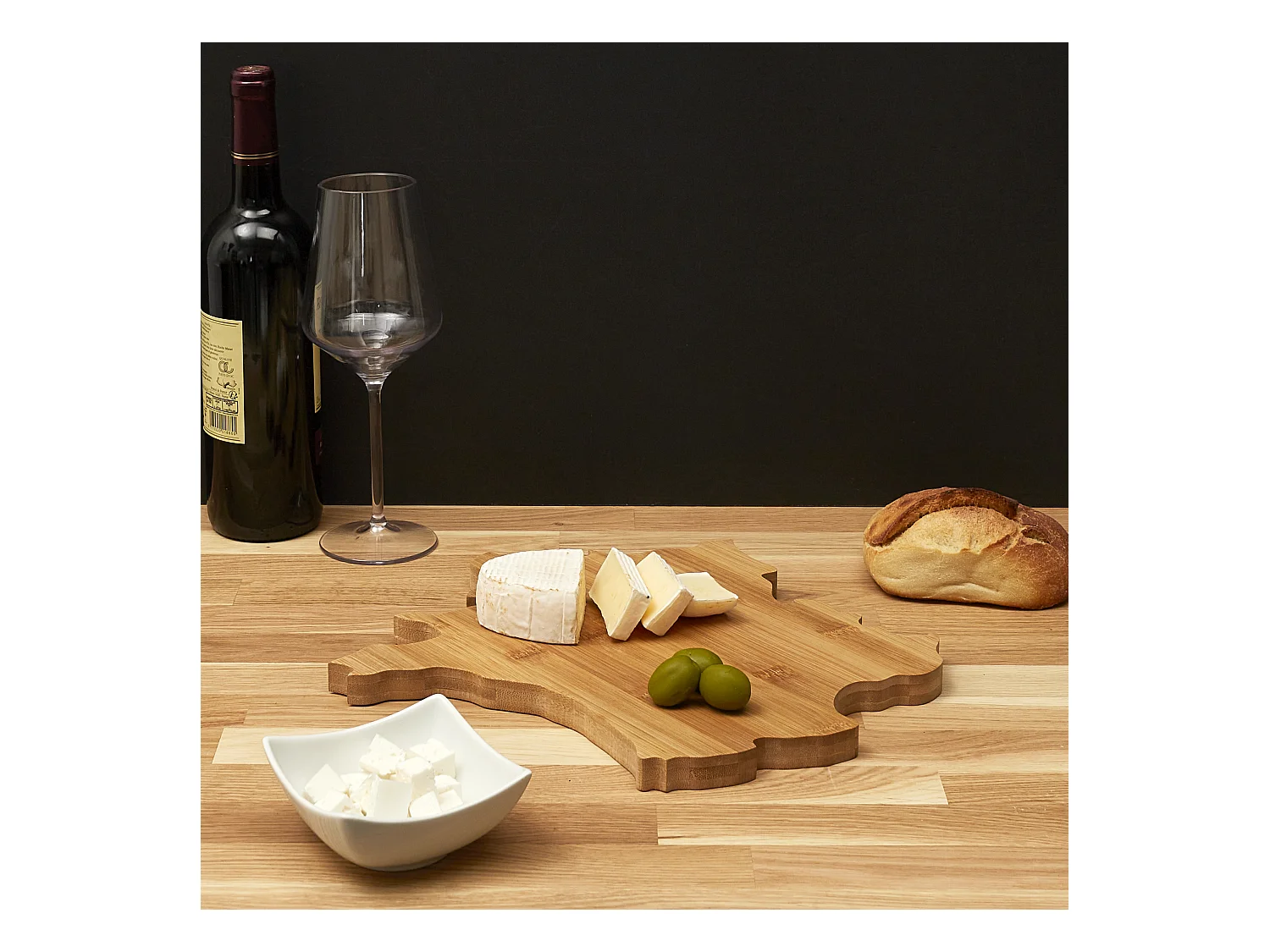 Planche Fromage Bois Forme France2 Marron