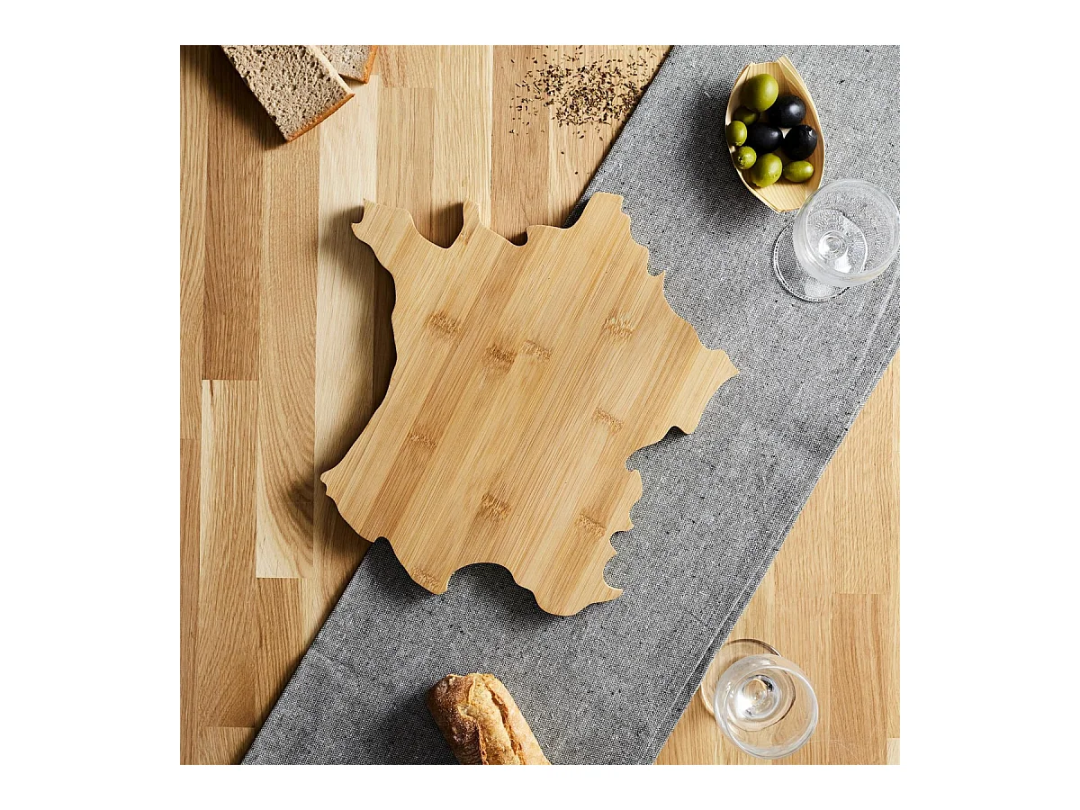 Planche Fromage Bois Forme France2 Marron