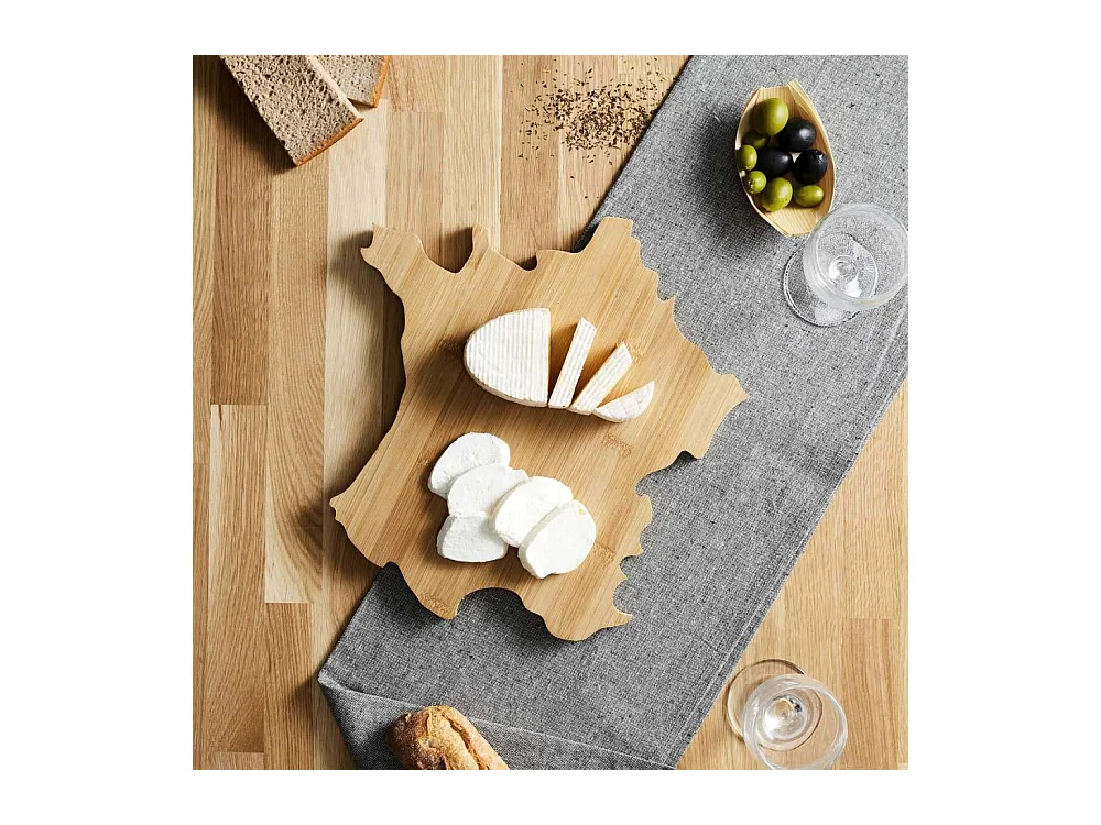 Planche Fromage Bois Forme France2 Marron
