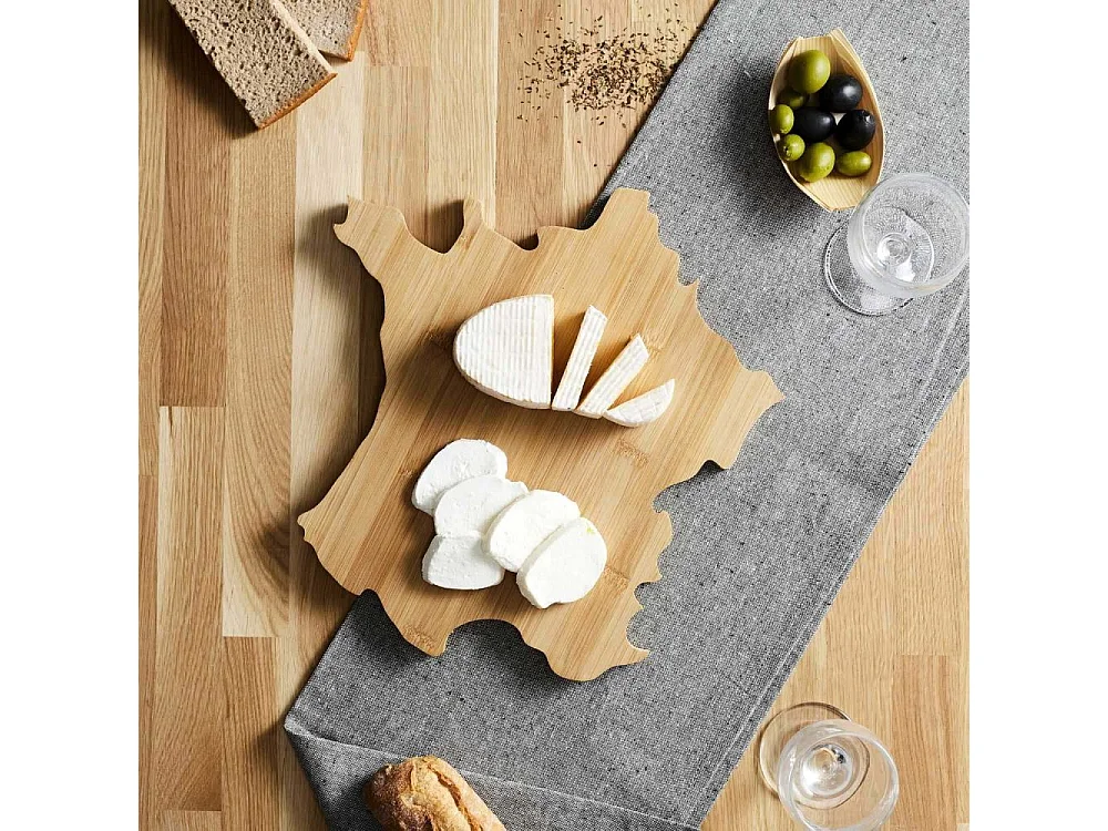 Planche Fromage Bois Forme France2 Marron