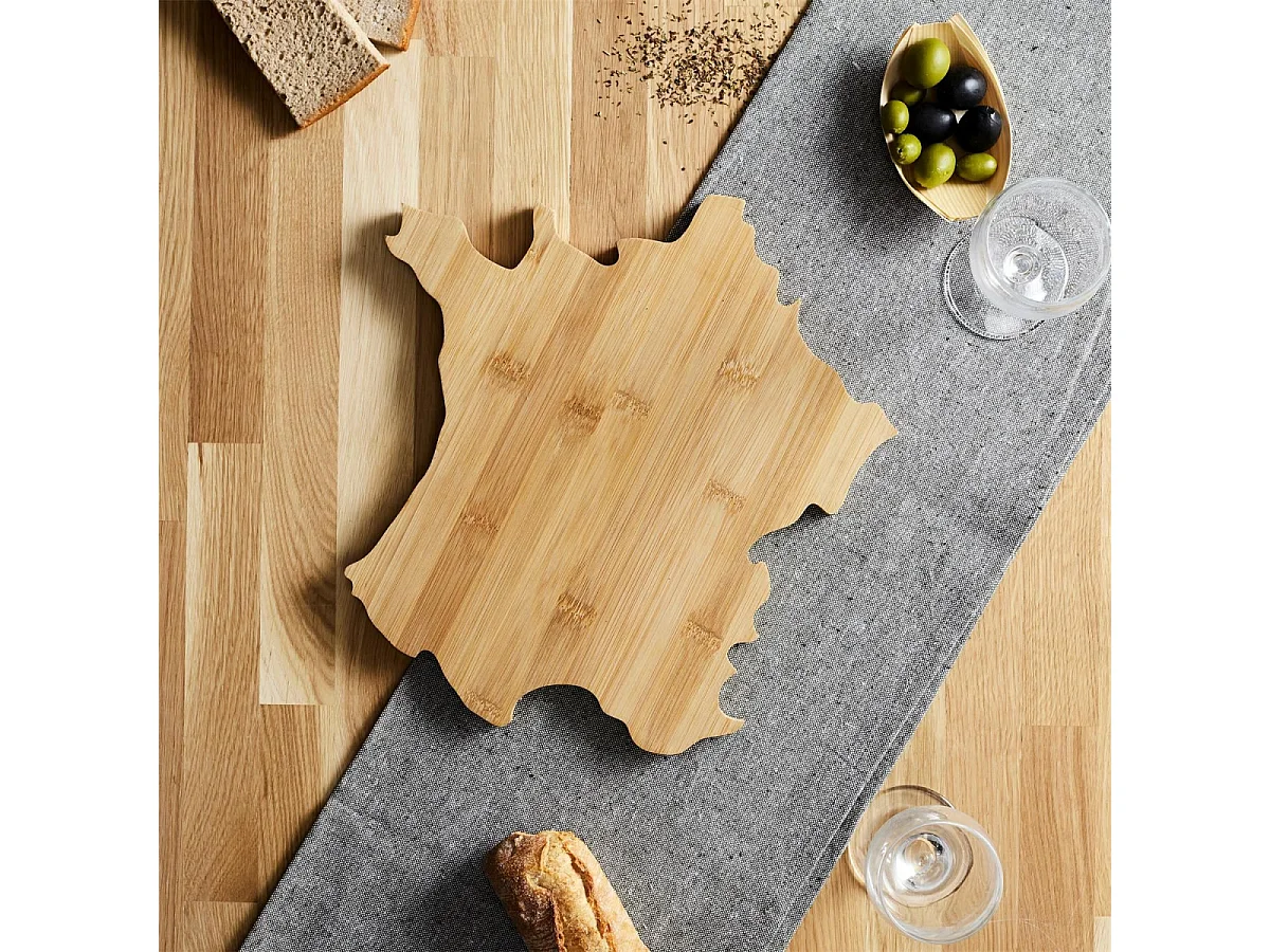 Planche Fromage Bois Forme France2 Marron