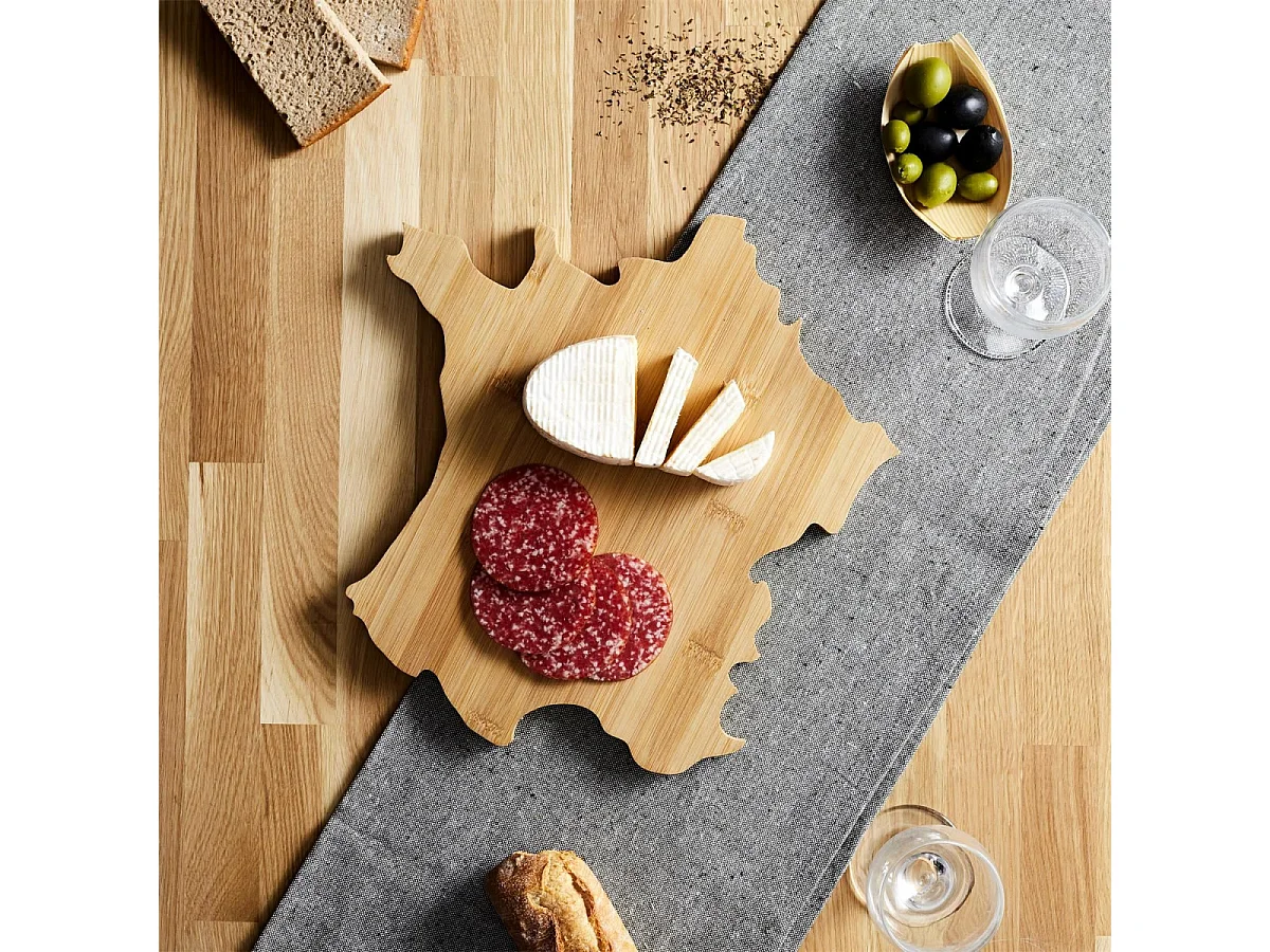 Planche Fromage Bois Forme France2 Marron