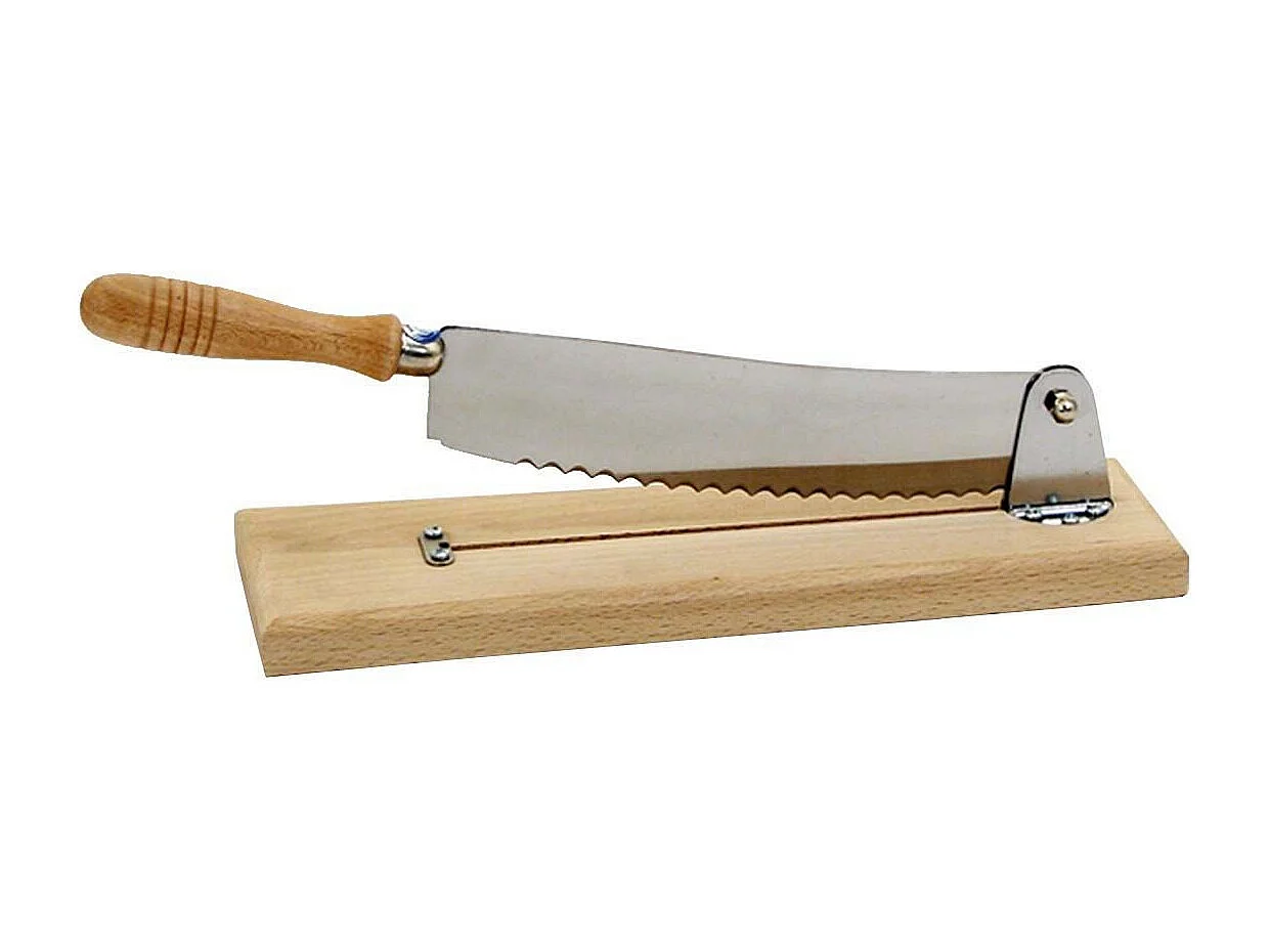Trancheuse à pain avec planche en bois vernis