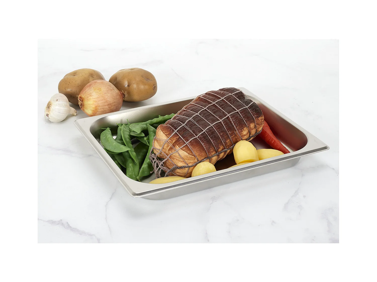 Planche A Decouper Tiroir Integre 38.5x26.5x5.5 Beige, Argent