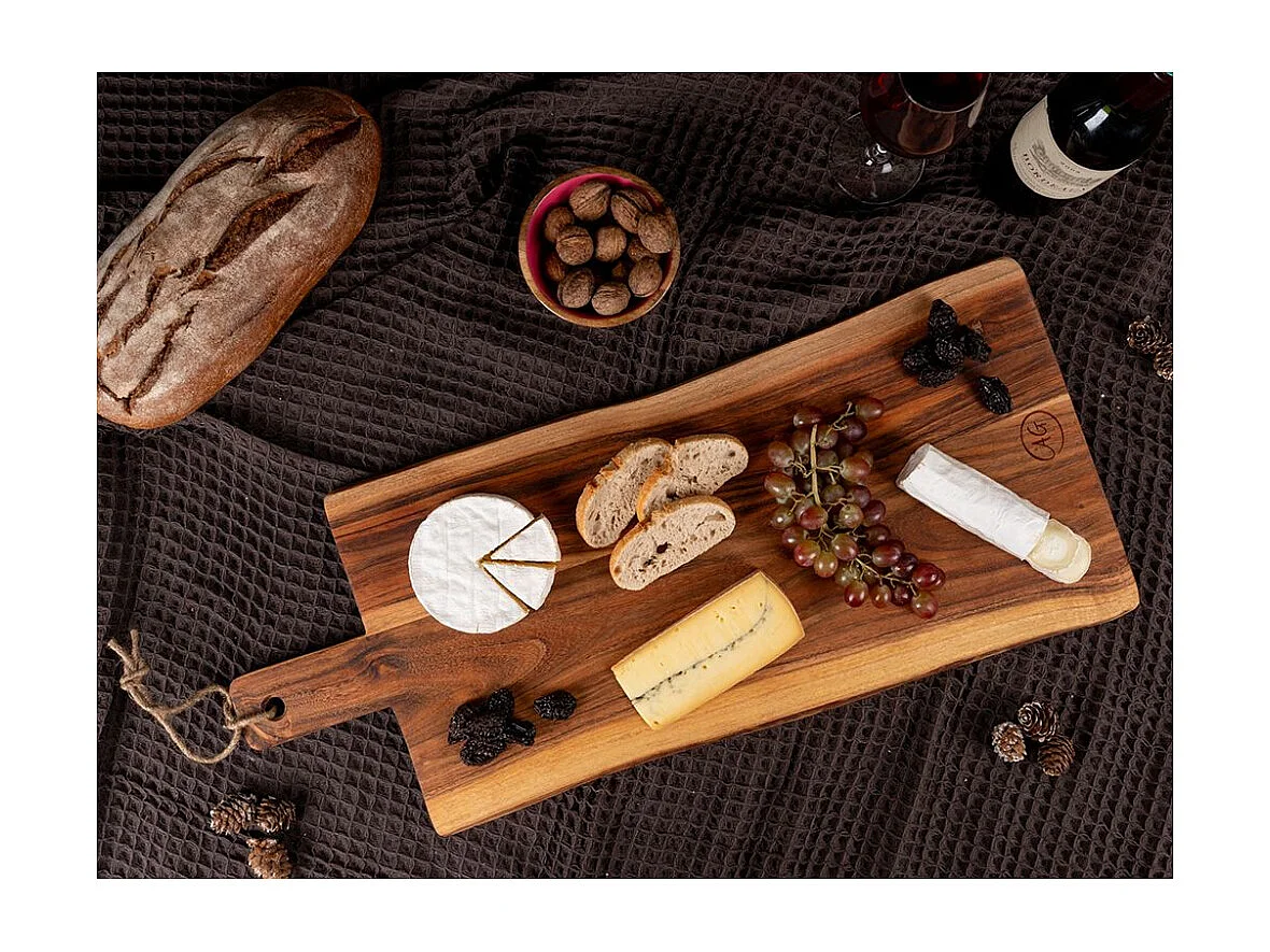 Planche à découper en acacia et jute