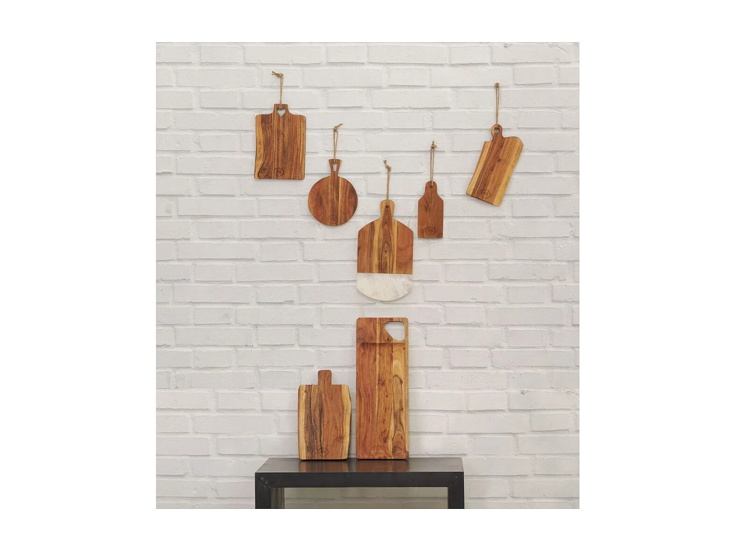 Planche à découper acacia et marbre