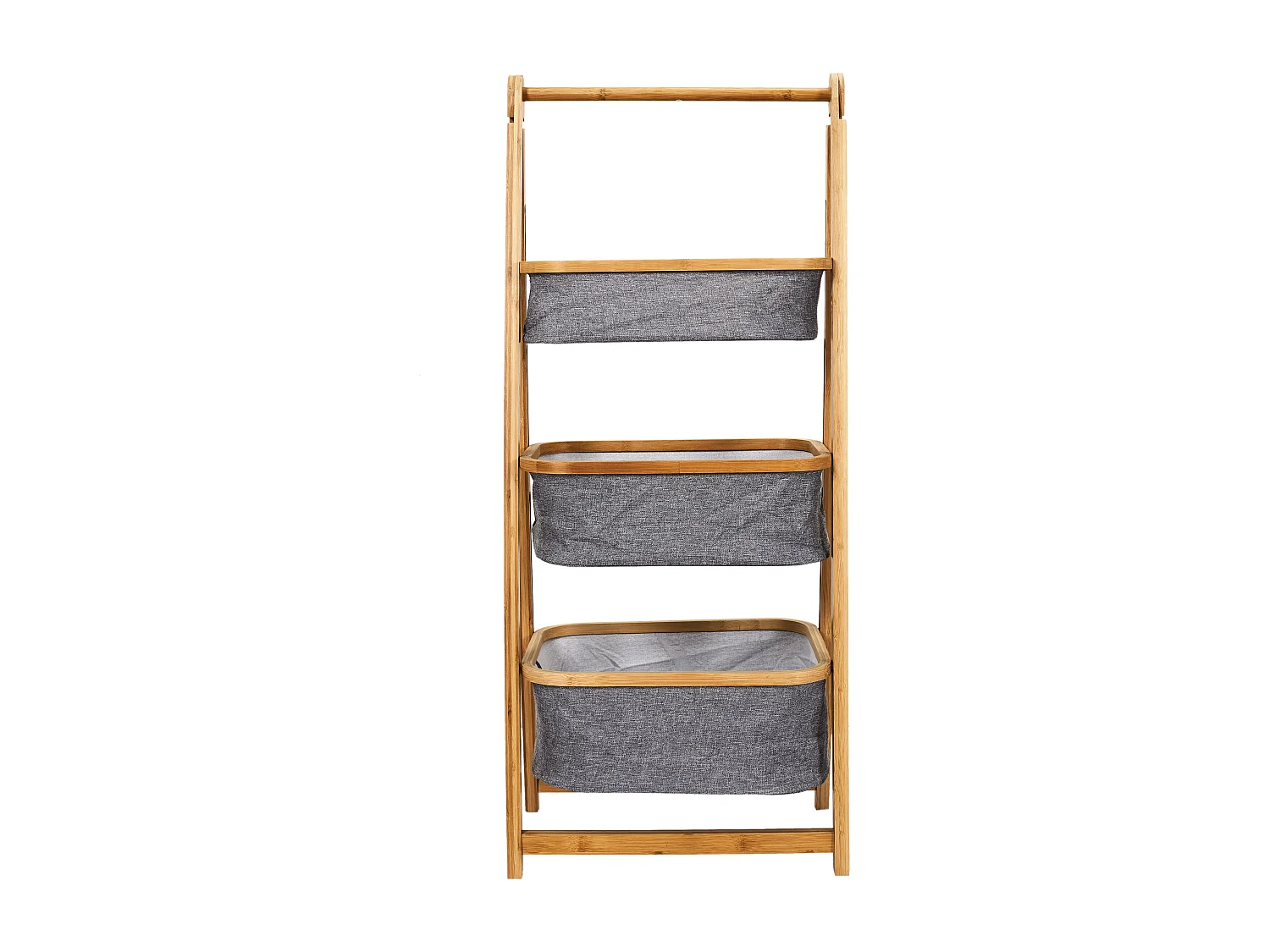 Etagere Rangement Bambou Gris
