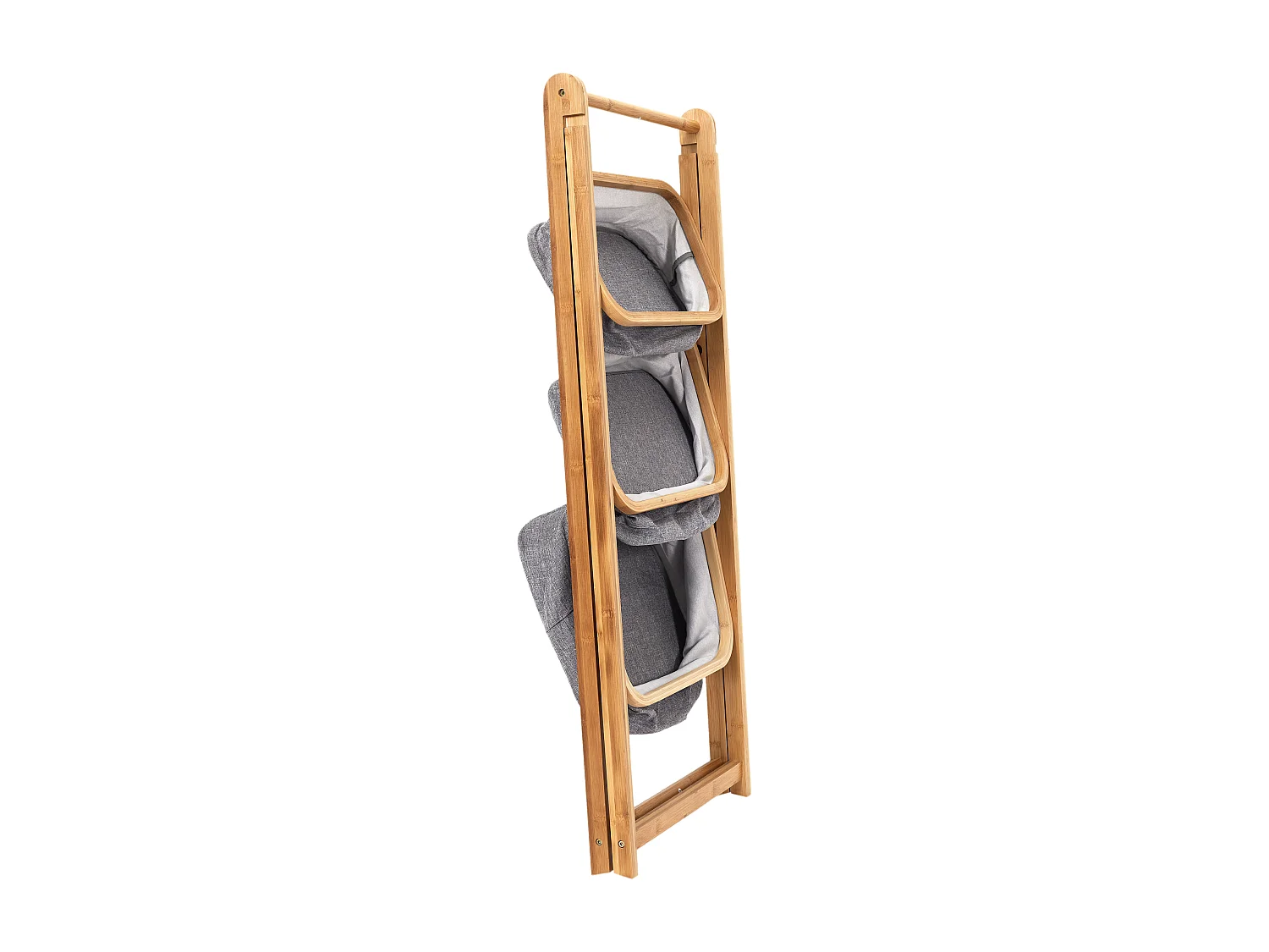 Etagere Rangement Bambou Gris