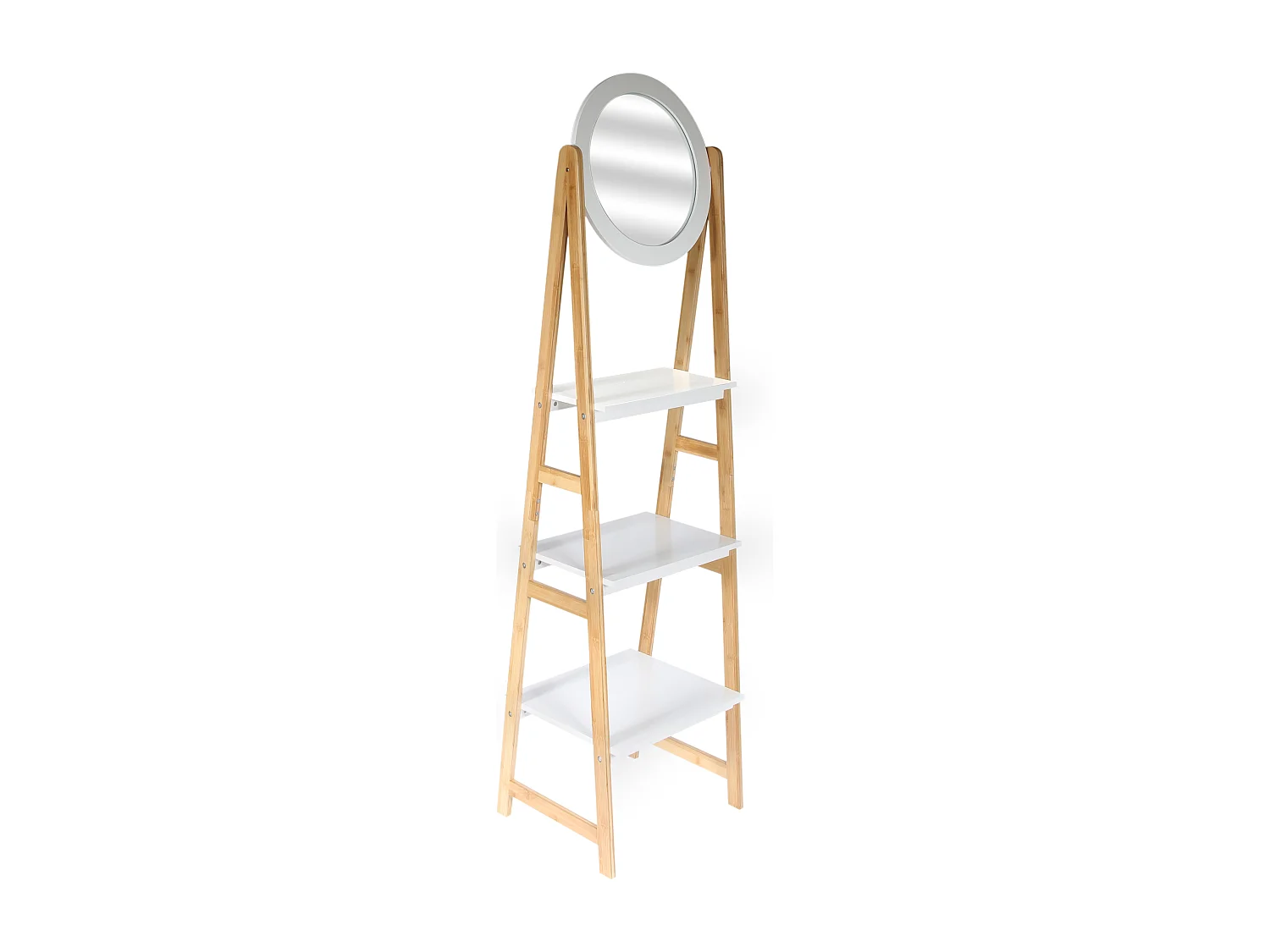 Etagere Avec Miroir Copenhague Blanc