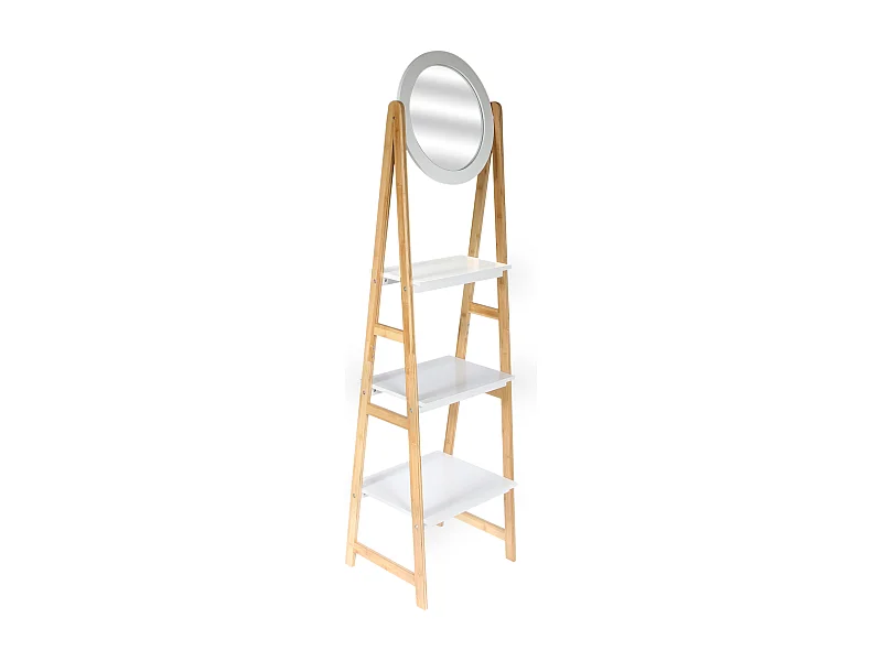 Etagere Avec Miroir Copenhague Blanc