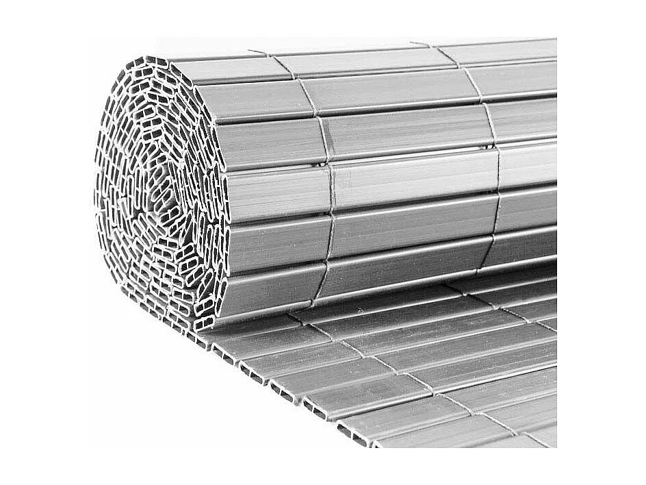 Canisse en PVC gris perle double face qualité + 1.80 x 2.5 m