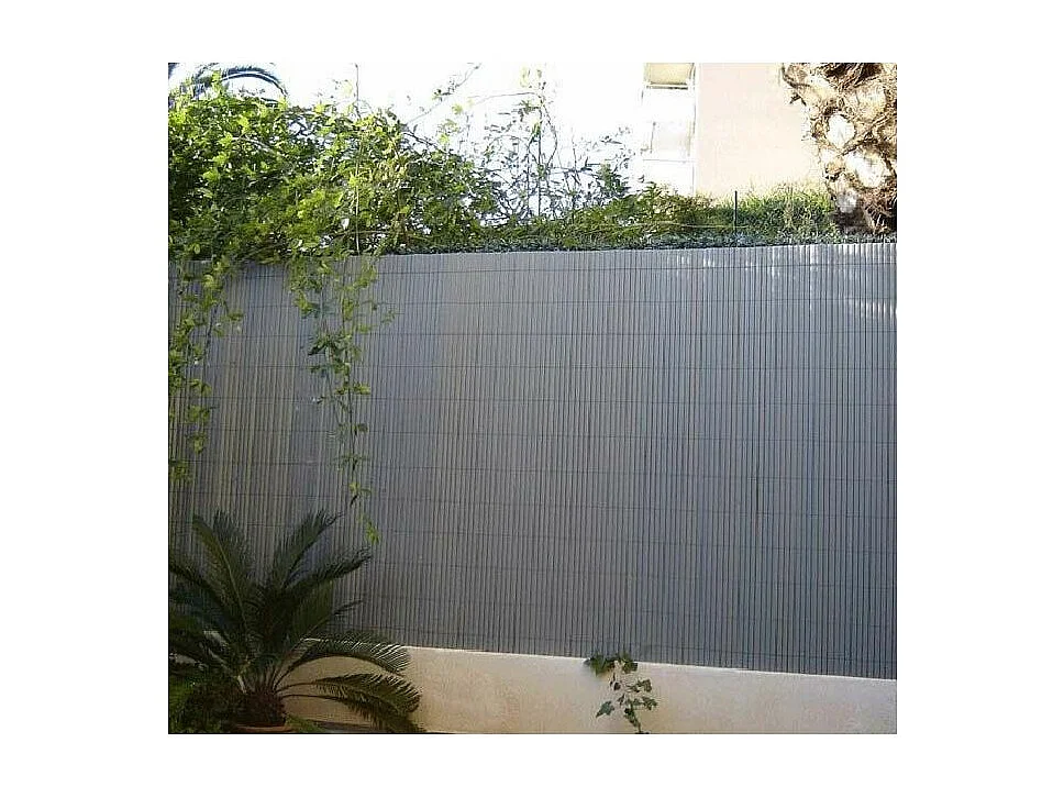 Canisse en PVC gris perle double face qualité + 1.80 x 2.5 m