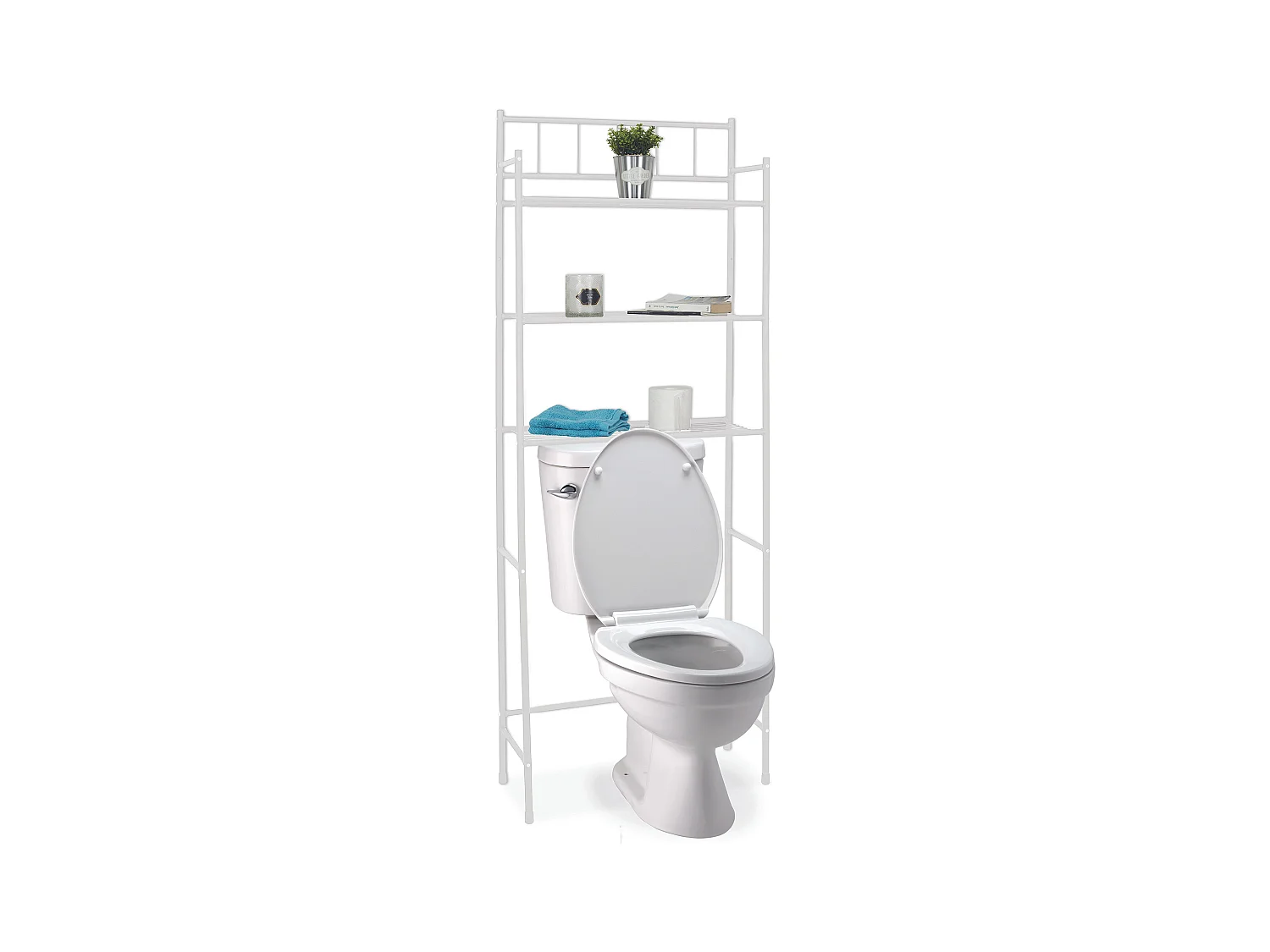 Etagere De Rangement Wc 160x60x23cm Blanc