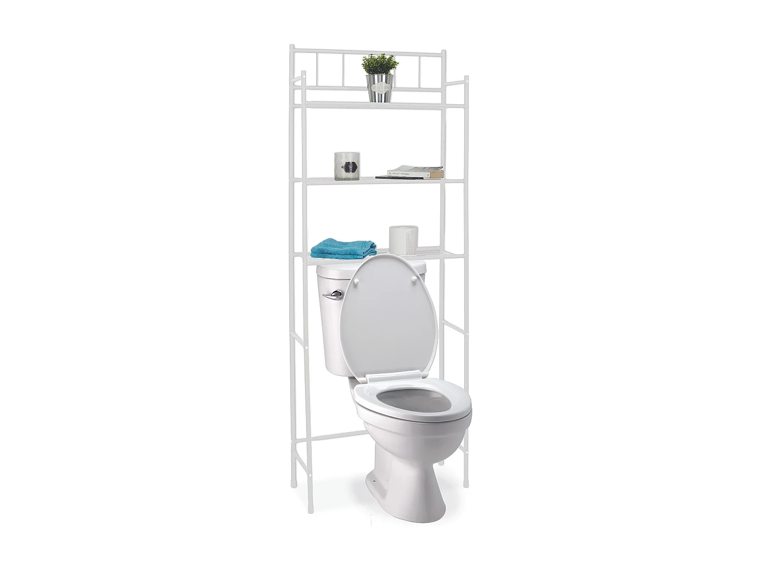 Etagere De Rangement Wc 160x60x23cm Blanc