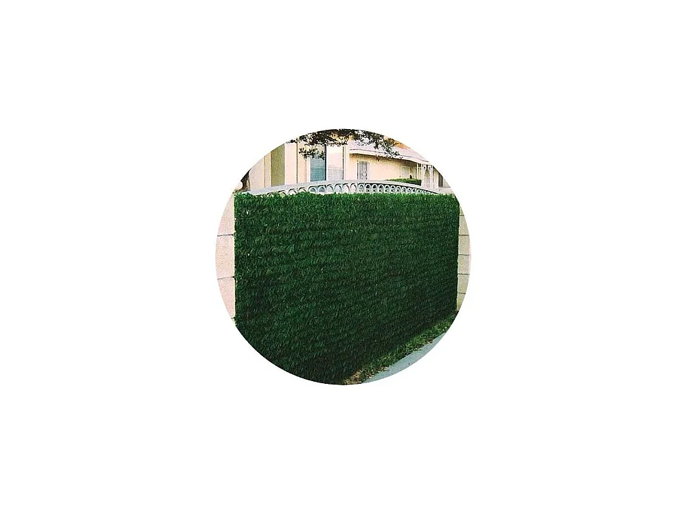 Haie artificielle 140 brins vert thuya en rouleau 1.5 x 3 m