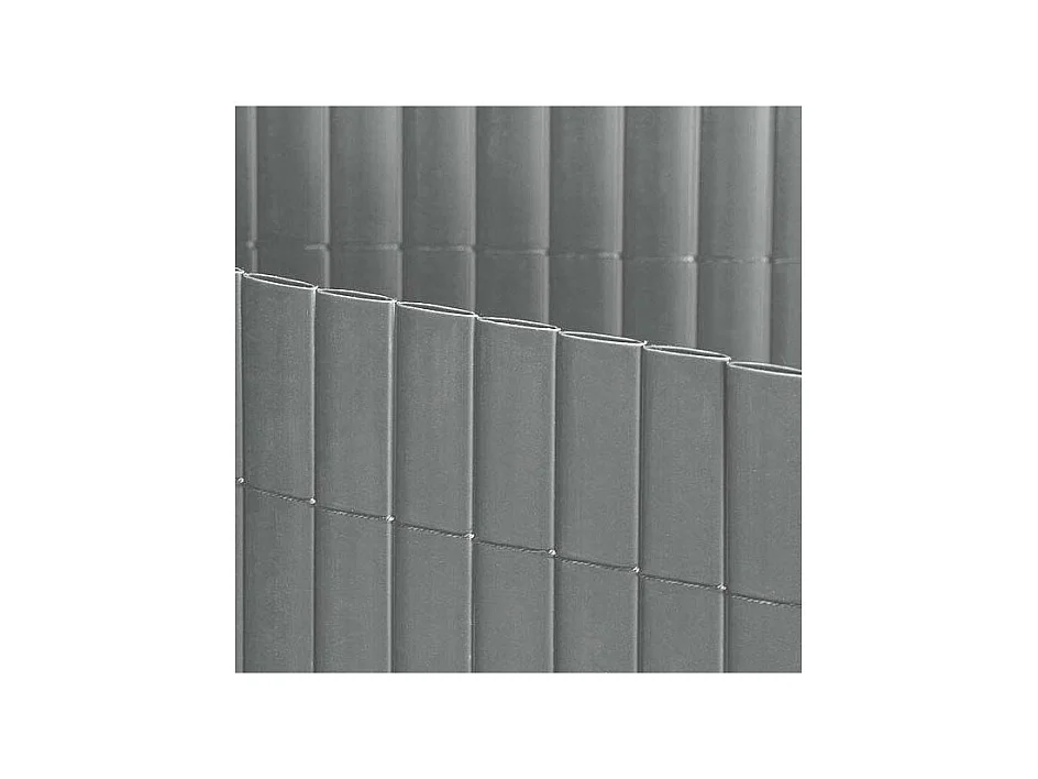Canisse en PVC gris perle double face qualité + (Lot de 6)