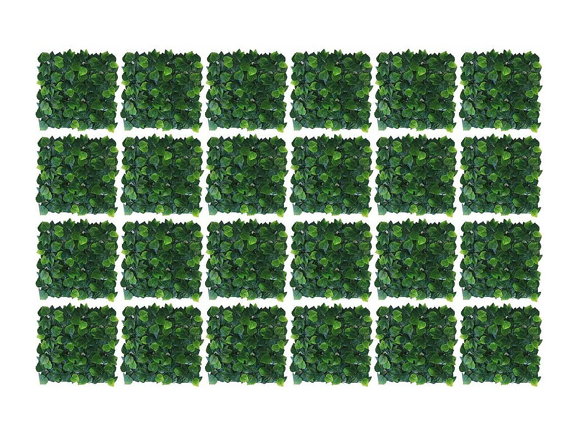 Plaques clipsables de feuillage artificiel 6m² (Lot de 24) LIerre de Boston