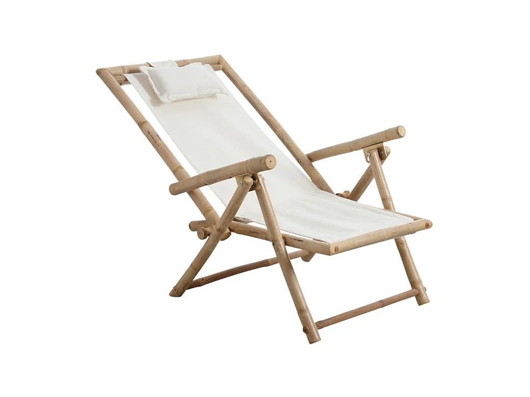 Chaise relax pliante en bambou
