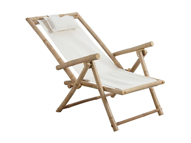 Chaise relax pliante en bambou