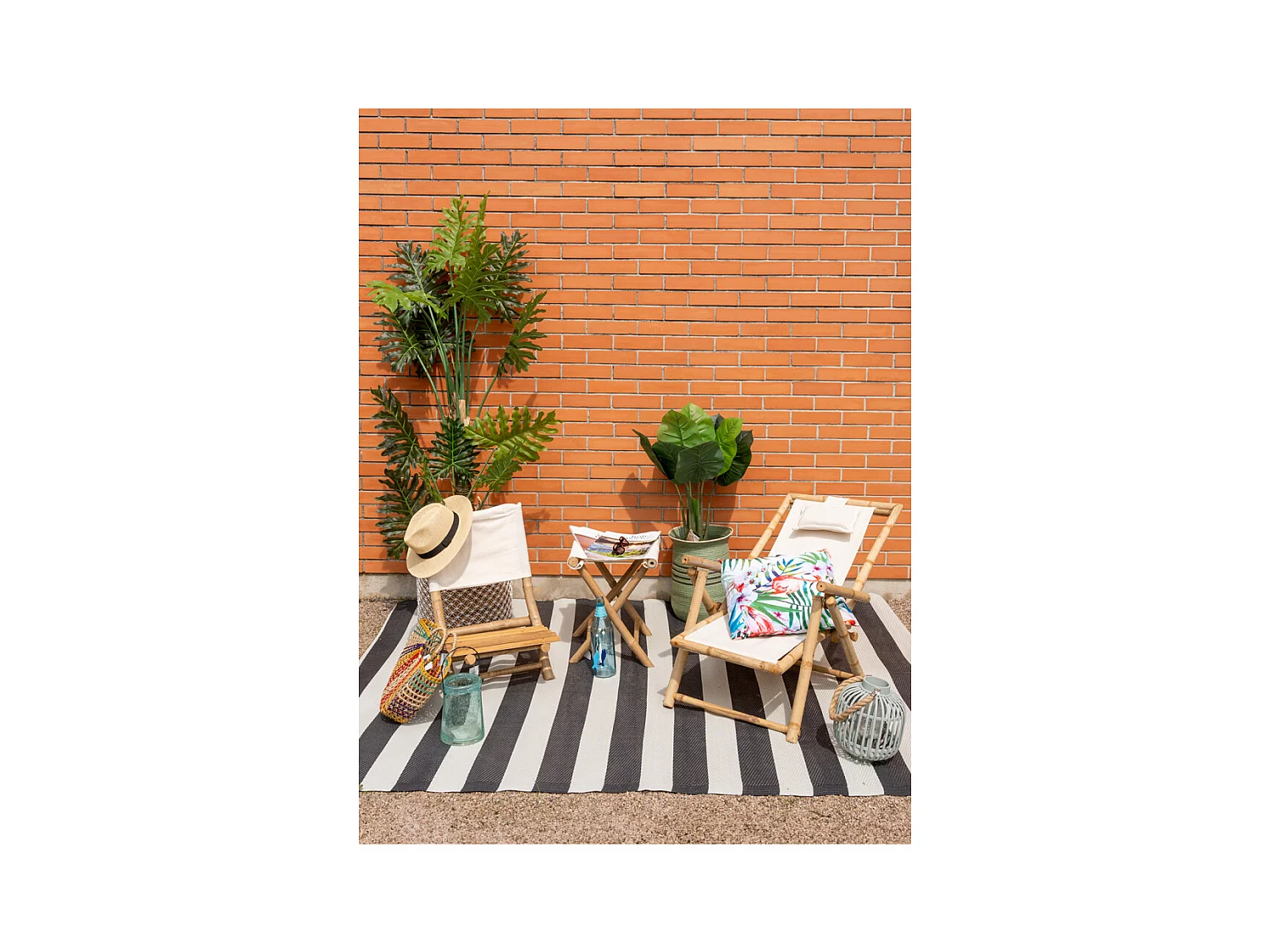 Chaise de plage en bambou