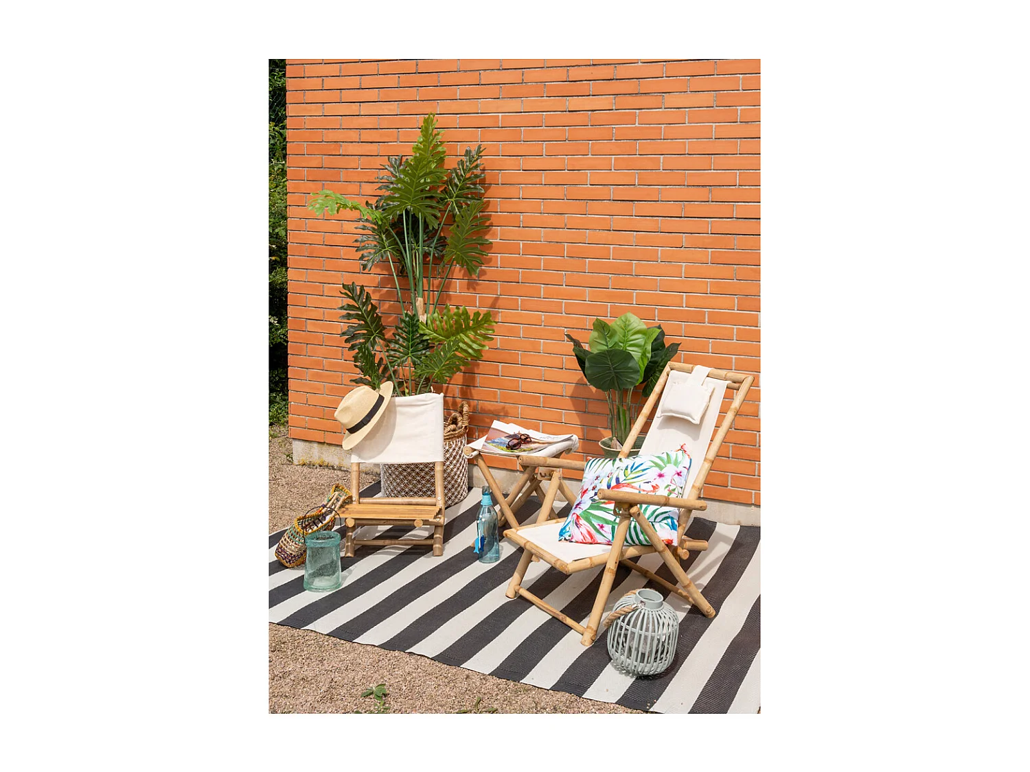 Chaise de plage en bambou