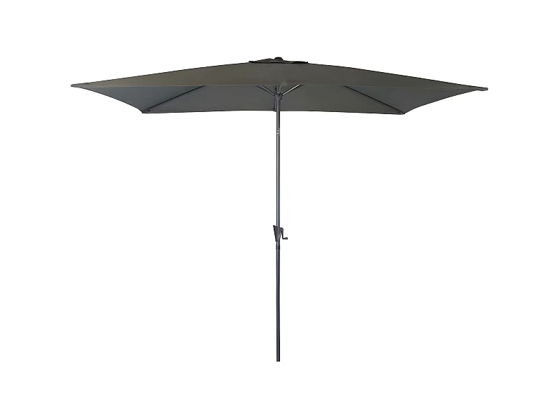Parasol aluminium avec manivelle 3x2m Tilt Gris