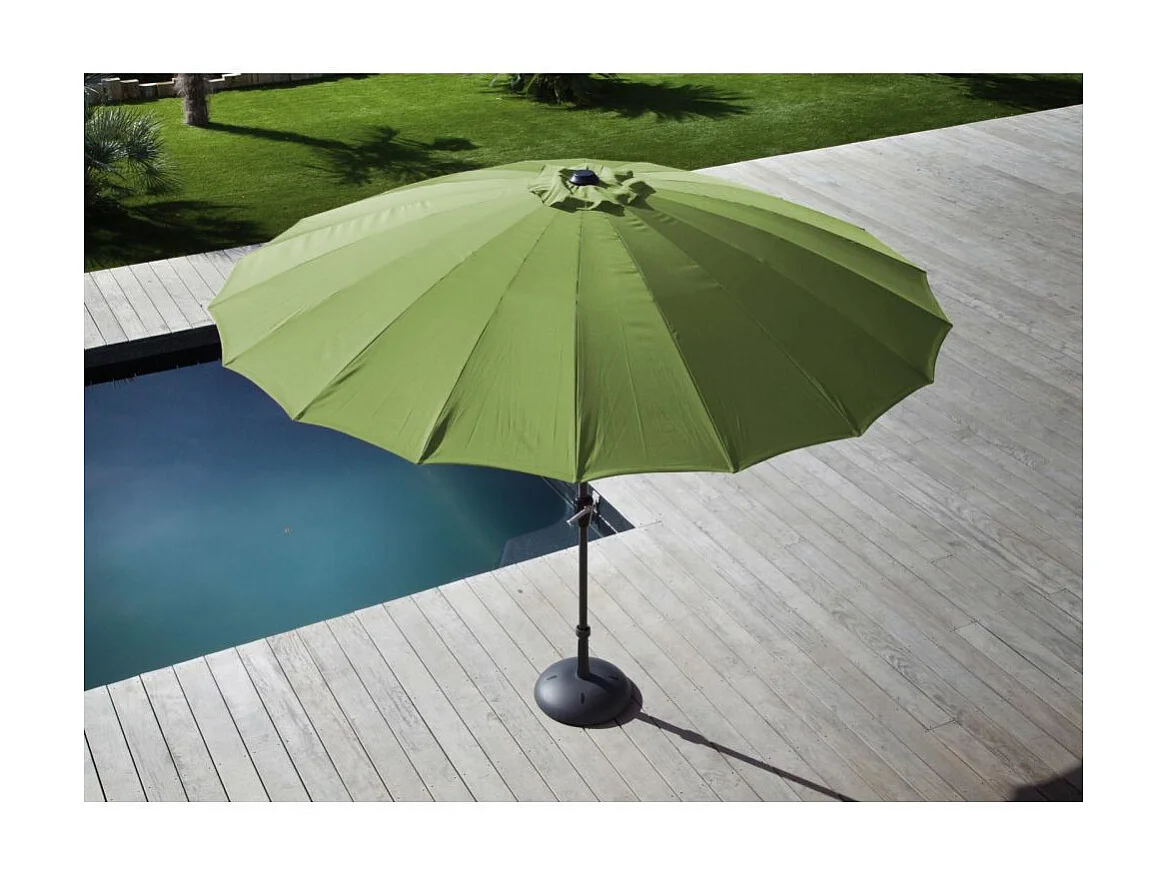 Parasol terrasse en fibre de verre Pagode 300 cm Olive
