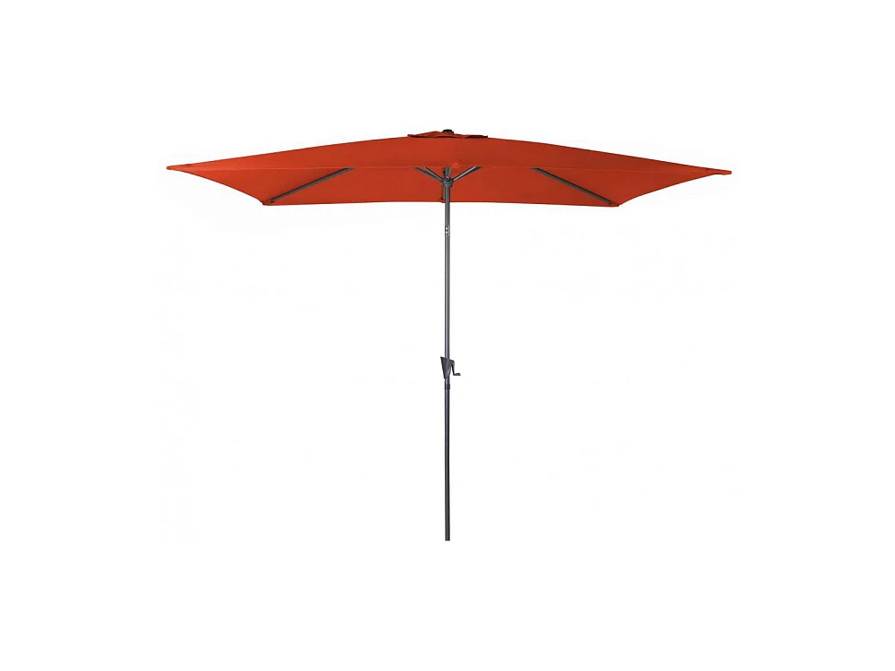 Parasol aluminium avec manivelle 3x2m Tilt Paprika