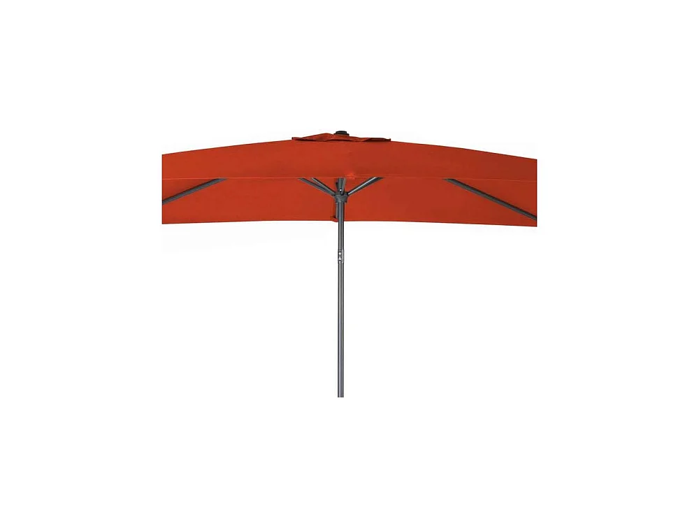 Parasol aluminium avec manivelle 3x2m Tilt Paprika
