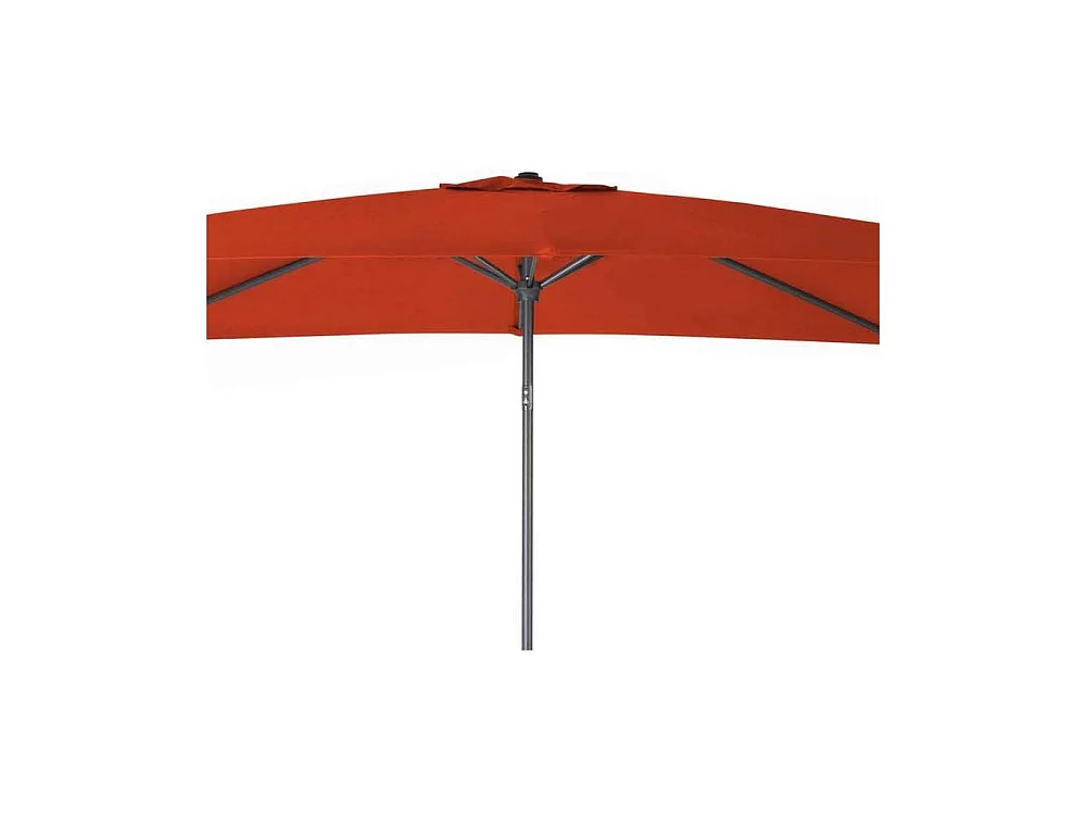 Aluminium Sonnenschirm mit Kurbel 3x2m Tilt Paprika