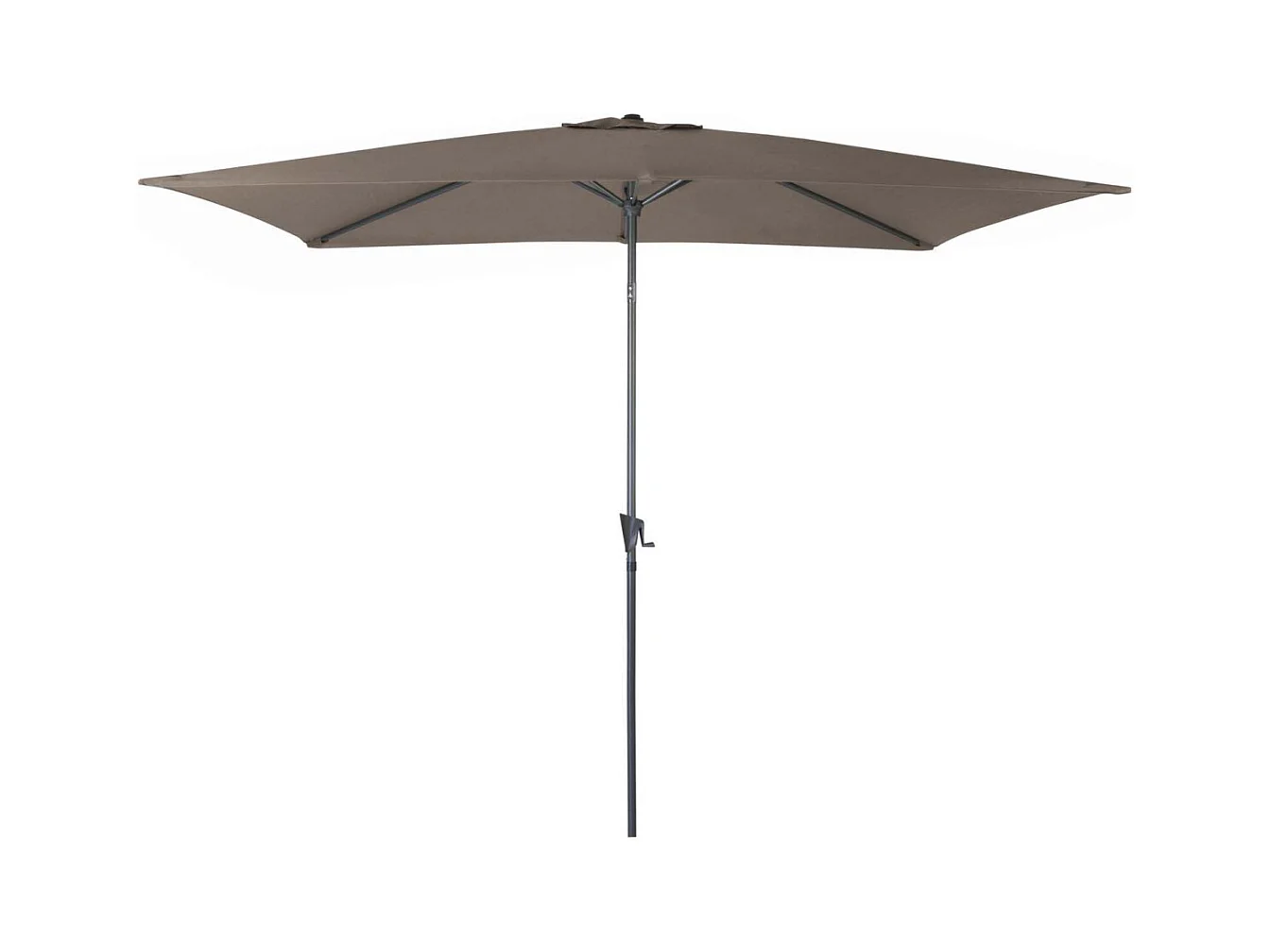 Parasol aluminium avec manivelle 3x2m Tilt Taupe