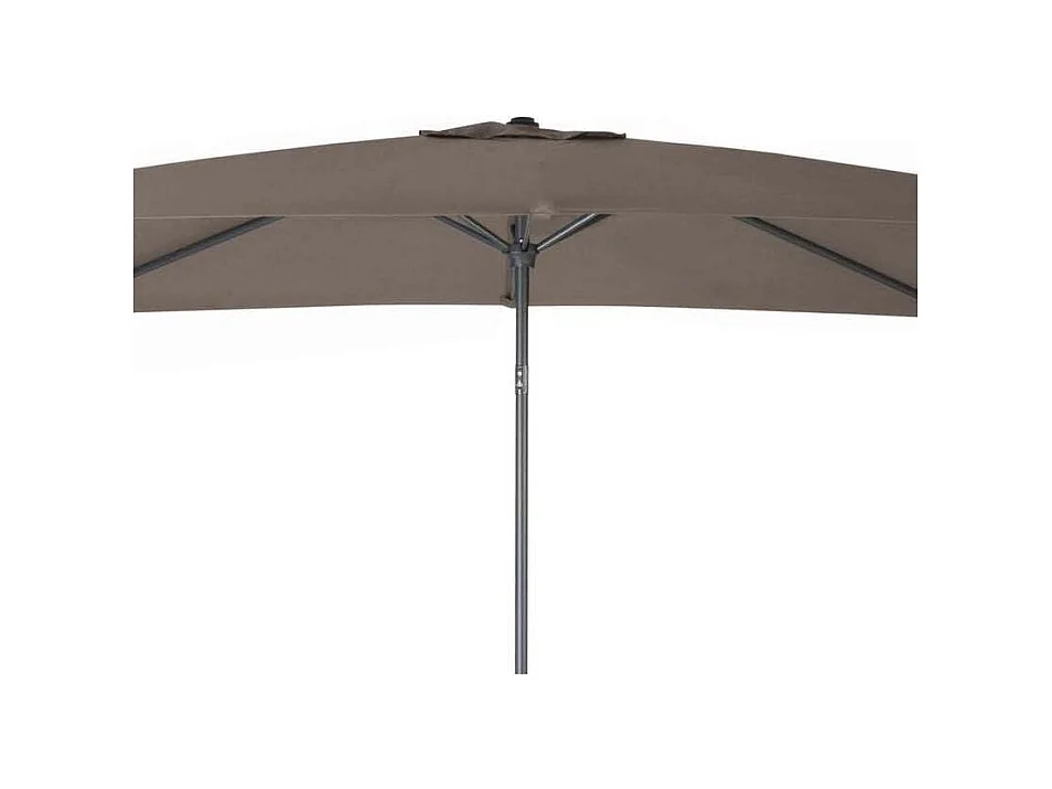 Parasol aluminium avec manivelle 3x2m Tilt Taupe