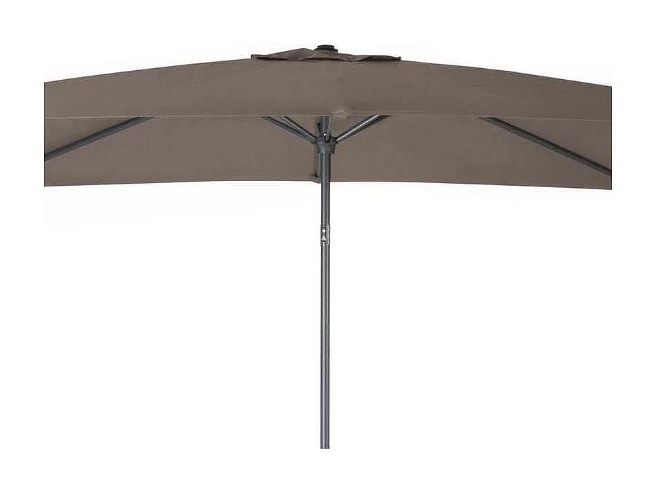 Aluminium Sonnenschirm mit Kurbel 3x2m Tilt Taupe