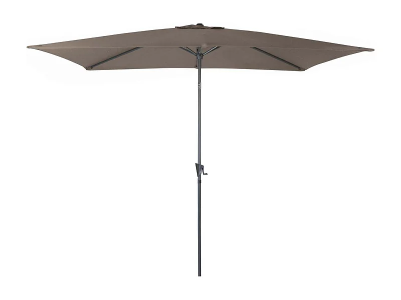 Parasol aluminium avec manivelle 3x2m Tilt Taupe