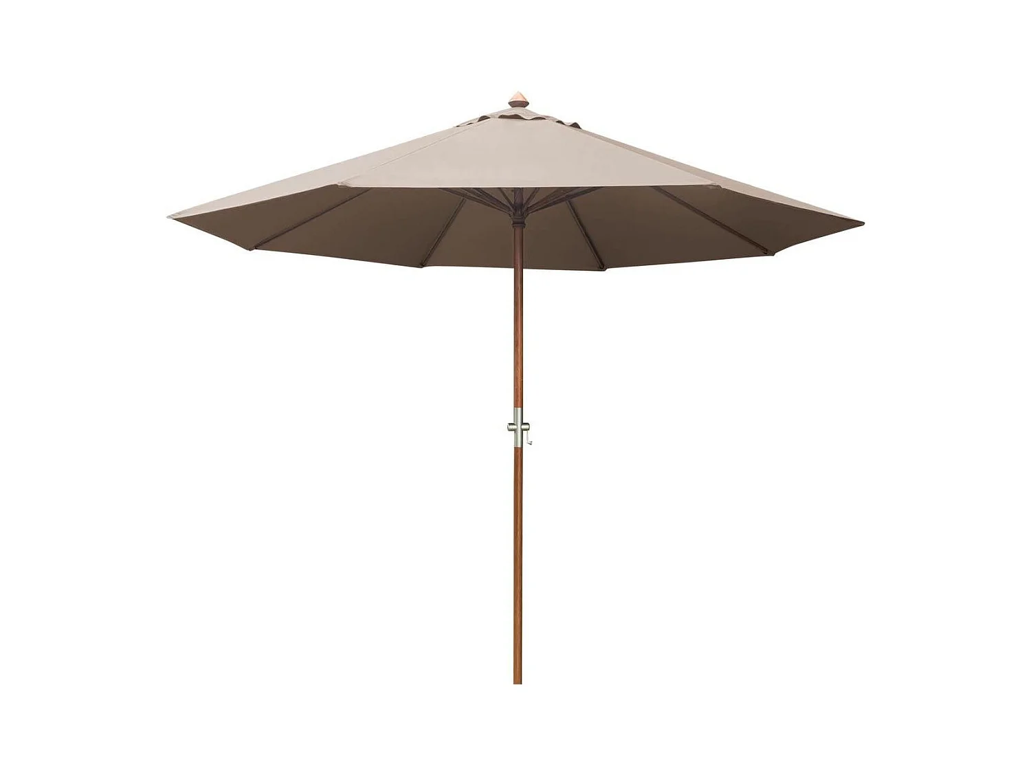 Parasol en bois 350 cm avec manivelle June