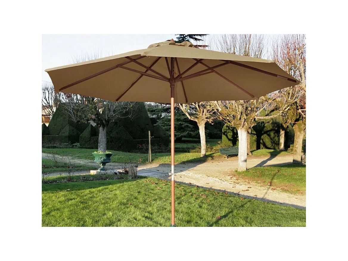 Parasol en bois 350 cm avec manivelle June