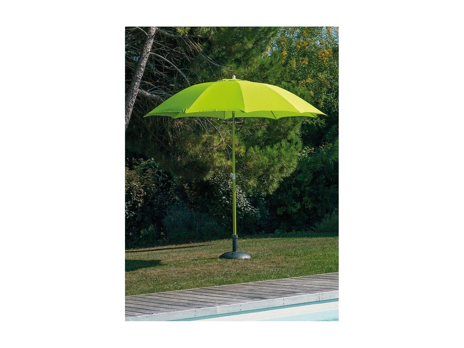 Parasol rond inclinable aluminium 2,70m Lemon