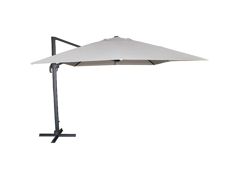 Parasol Déporté à Manivelle "Sevilla" 400cm Gris