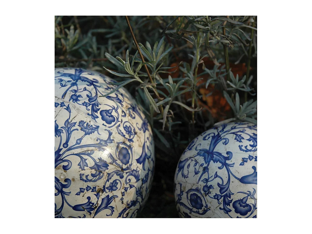 Boule en céramique patiné