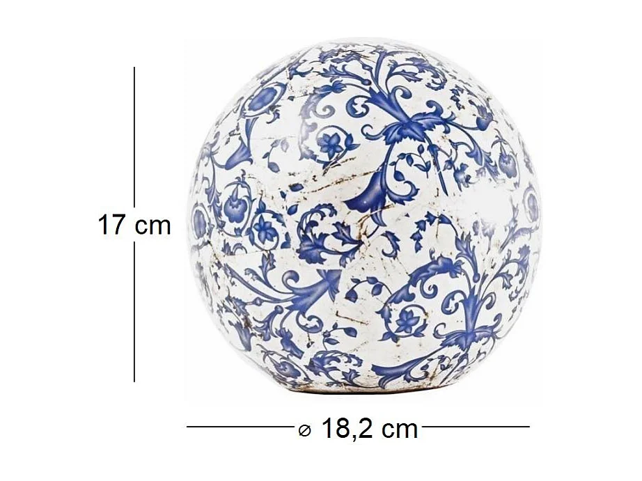 Boule en céramique patiné