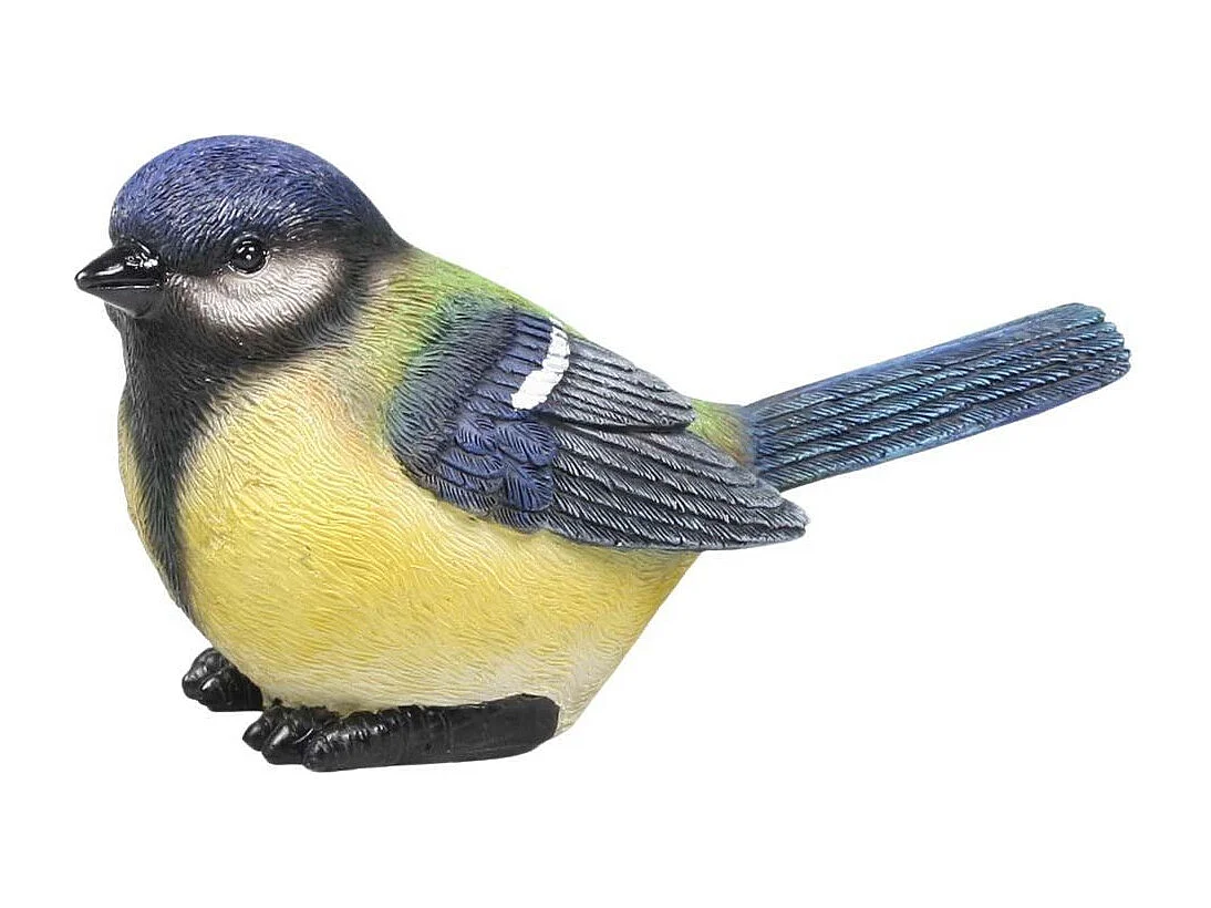 Oiseau mésange charbonnière en résine 20 x 10 x 12 cm