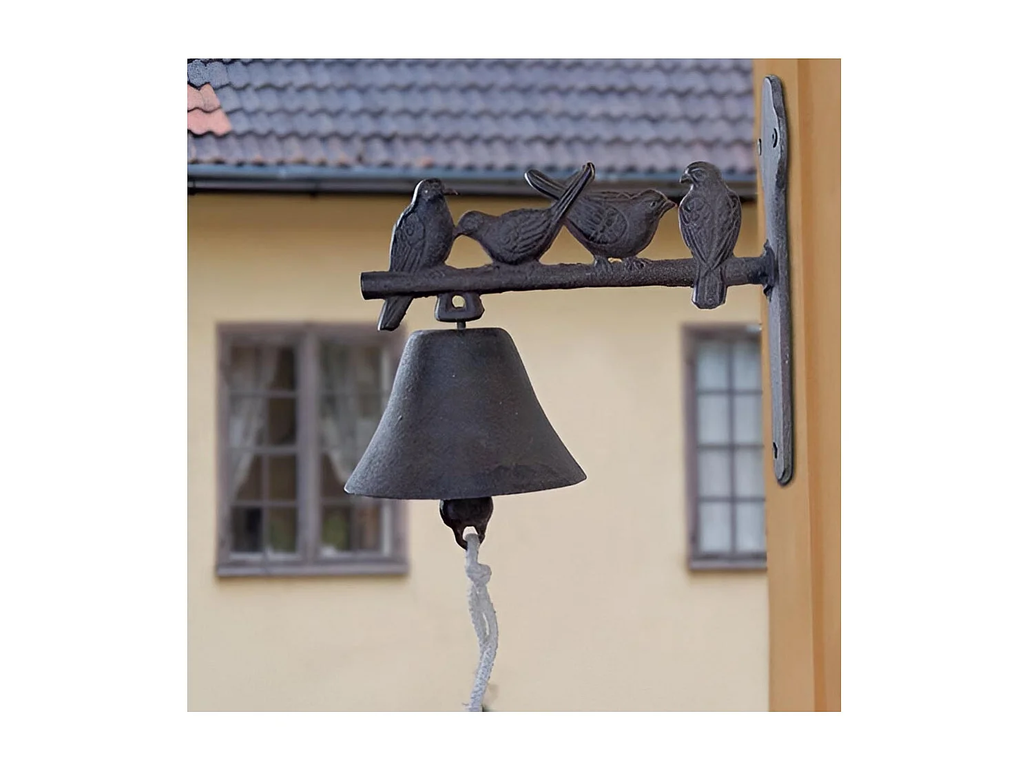 Cloche de jardin en fonte 4 oiseaux