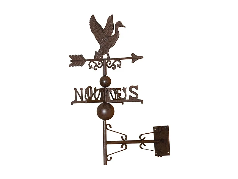 Girouette oie avec frise en fonte