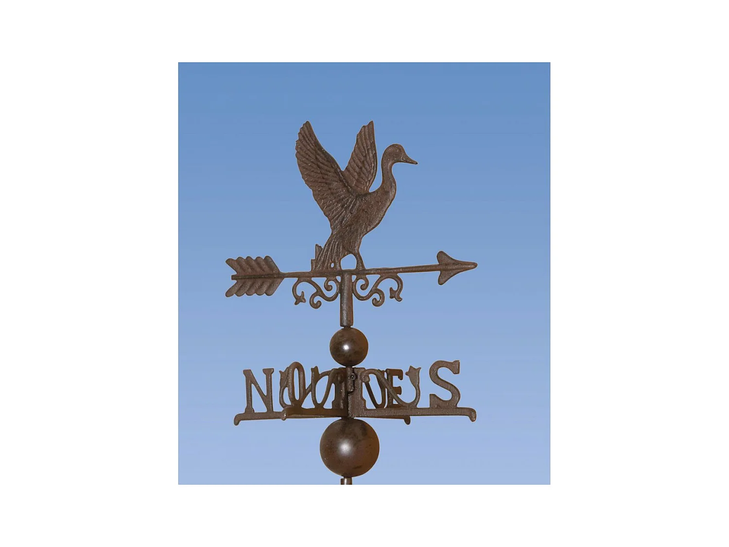 Girouette oie avec frise en fonte