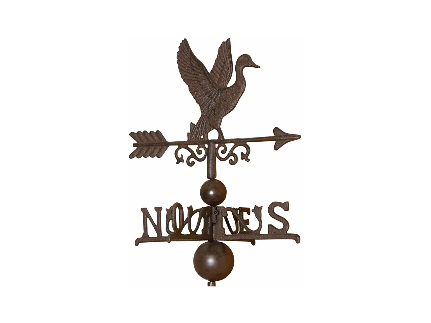 Girouette oie avec frise en fonte