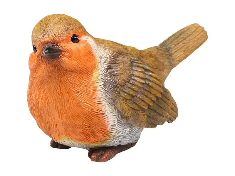 Oiseau rouge-gorge en résine 20 x 10 x 12 cm