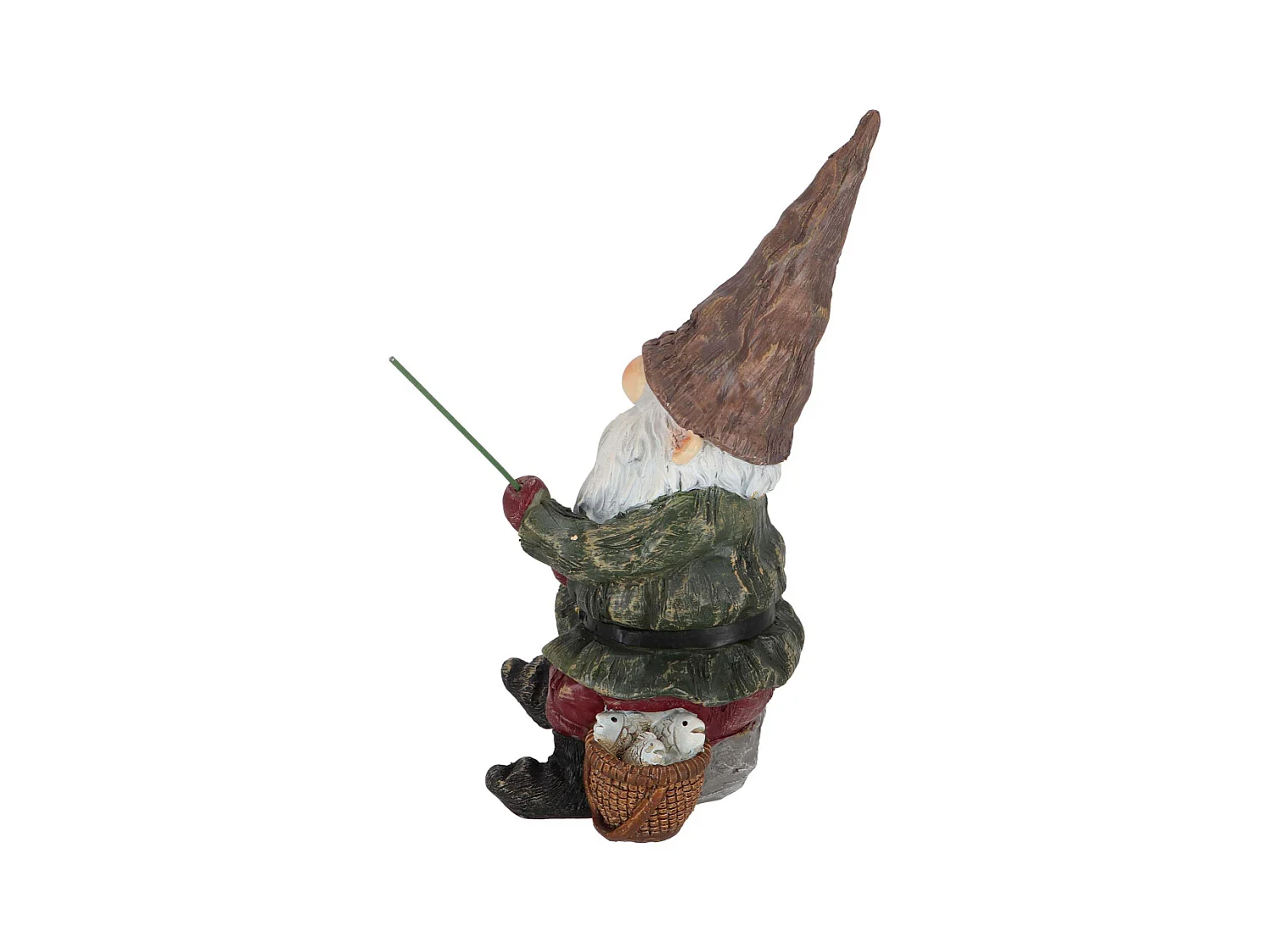 Nain de jardin pêcheur en résine 25 cm