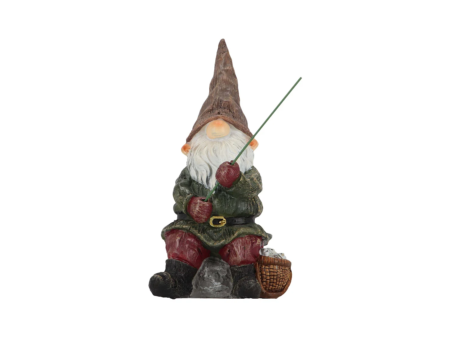 Nain de jardin pêcheur en résine 25 cm